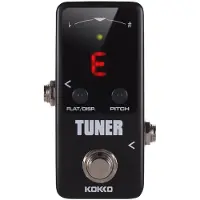 Koogeelife KOKKO FTN2 MINI Chromatic Guitar Tuner Pedal med LED-skärm True Bypass Guitar Effects Pedal för svart