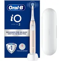 Braun Oral-B iO2, Vuxen, Vibrerande tandborste, Daglig vård, Känslig, Super sensitive, Rosa, Vit, 2 min, Rund