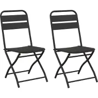 vidaXL Fällbar trädgårdsstol 2 st Antracit 42 x 52 x 82 cm 42002942