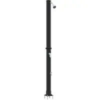 vidaXL Utomhus Solardusch Svart 217 cm PVC och Aluminium