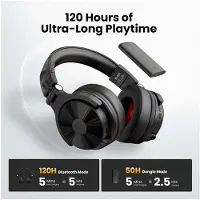 OneOdio Studio Max 1 Over Ear hörlurar Bluetooth, Sladd, Trådlös Svart High-Resolution Audio Vändbara kåpor, Volymkontroll, Batteriladdningsindikering DJ