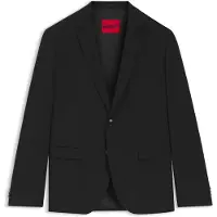 HUGO för män. 50540157 Svart blazer Arti svart (90), Casual, Parti, Syntetisk, Klassisk