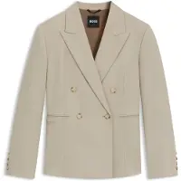 BOSS Slim-fit blazer in virgin-wool twill