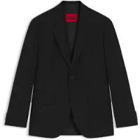 HUGO för män. 50540159 Blazer Karl svart (106), Casual, Parti, Klassisk, Polyester