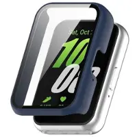Mtp Products Samsung Galaxy Fit3 Plastskal med Härdat Glas Skärmskydd - Mörkblå
