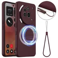 Mtp Products Nothing Phone (3a) Pro Liquid Silikonskal - MagSafe-kompatibelt - Vinröd