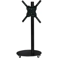 Sinox beslag Sinox StandView TV-golvstativ med hjul och vridbar topp. 26-65. Mattsvart, 66 cm (26), 165,1 cm (65), 200 x 200 mm, 400 x 400 mm, 90°, Svart