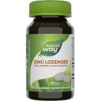 Nature'S Way , Zink med Vitamin C & Echinacea, Vilda bär, 60 Veganska lozengor