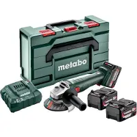 Metabo Vinkelslip W 18 L 9-125 Quick Set; 18 V; 3x4,0 Ah batt.