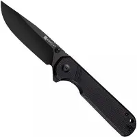 SENCUT Aetheris S24095-3, Black 9Cr18MoV, Black Micarta pocket knife