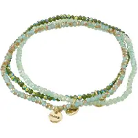 Pilgrim Armband 'Indigo' turkos / guld / grön / mint