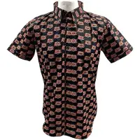 Ginza.se David Bowie: Unisex Casual Shirt/World Tour Logo Pattern (Black) (All Over Print) (X-Large)