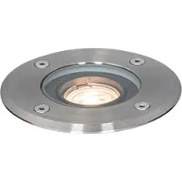 QAZQA Modern utomhus markspotlight stål 35 mm justerbar IP65 - Delux