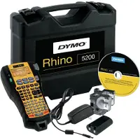Dymo RHINO 5200 Kit Märkmaskin Lämplig för tejp: IND 6 mm, 9 mm, 12 mm, 19 mm