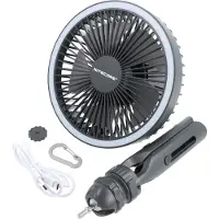 Nitecore NEF10 Portable Fan, grey, with powerbank and lamp