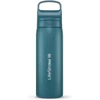 LifeStraw Go Laguna Teal GOST-530ML-TEAL Stainless Steel, water bottle with 2-stage filter, 530 ml