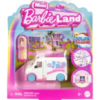 Barbie Mini BarbieLand Docka & Fordon Set med 1,5-tums Docka, Färgändrande Vårdfordon & Medicinsk Kontor