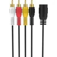 Sinox 5-pin DIN till 4 phono-kabel 0,2 m svart