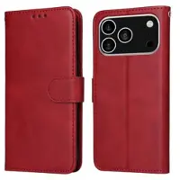 Mtp Products iPhone 17 Pro Plånboksfodral med Stativ - Röd