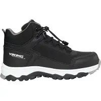 Viking Kängor - Akkarvik Mid Fleece WP SL - Black/Granit - - 32 - Kängor