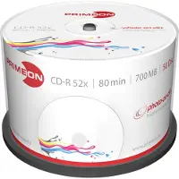 Primeon 2761105 CD-R 80 700 MB 50 st Spindel Skrivbar
