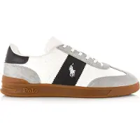 Ralph Lauren Låg sneaker 'HRT AERA' ljusgrå / svart / vit