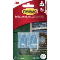 3M 17091AWFGN, Utomhus, Verktygskrok, Transparent, Självhäftande remsa, 0,9 kg, Glas, Målad vägg, Trä