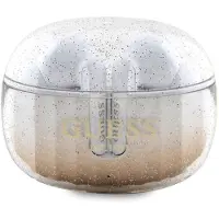 GUESS Glitter Gradient TWS Bluetooth-hörlurar med dockningsstation - guld