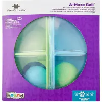 Outward Hound av Nina Ottosson A-Maze Ball Dog Treat Puzzle Ball Level 2 Intermediate Green