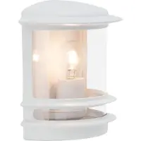 Brilliant Vägglampa utomhus HOLLYWOOD, Vitt / opal, Aluminium / grå / zink, Modern, Utomhusvägglampa