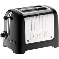 Dualit Lite 26225 - Brödrost - elektrisk - 2 skiva - högblankt svart