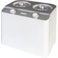 Unold Doppio, Glassmaskin med kompressor, 2,4 l, 2 hoar, Satinstål, Vit, 30 min, 1,2 m