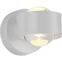 Schöner Wohnen LED vägglampa Chia, Vitt / opal, Vardagsrum / matsal, Syntetmaterial, Modern, LED-vägglampa, vägglampa inomhus