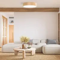 TEMAR LIGHTING Taklampa Cleo DR800 , dimbar, Ljust trä, Vardagsrum / matsal, Trä, Modern, Taklampa