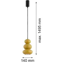 Argon Hänglampa Oman , dimbar, Gul / orange, Vardagsrum / matsal, Glas, Pendellampa