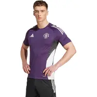 Adidas Manchester United Tränings T-Shirt Tiro 25 - Aurora Plommon/Vit/Svart - , storlek Medium