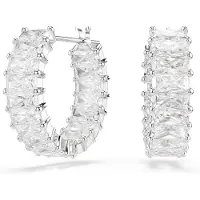 Swarovski Örhängen 'Matrix' silver / transparent