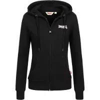 Lonsdale Sweatjacka 'CALDER VALE' svart / vit
