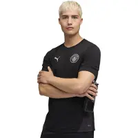 Puma Manchester City Tränings T-Shirt - Svart/Silver, storlek Medium