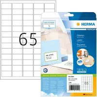 Herma Adressetiketter A4 | 38,1 x 21,2mm | Premium 4504 | vit | 1.625st