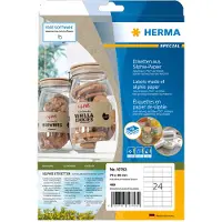 Herma Etiketter av silphium papper A4 | 70 x 36mm | 10753 | naturbrun | 480st