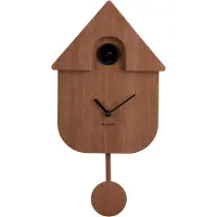 Karlsson Modern Cuckoo väggklocka dark wood print KA5964DW