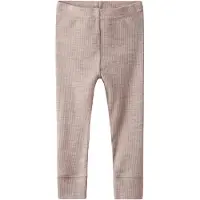 Name it Leggings - Rib - Noos - NbnWax - Shadow Grå - - 1½ år (86) - Leggings - Ull