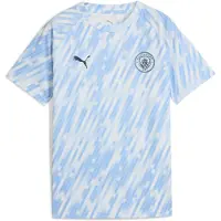 Puma Manchester City Tränings T-Shirt Pre Match - Silverhimmel Barn - , storlek 176 cm