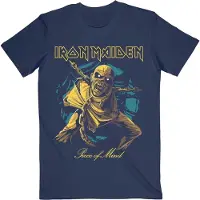 Ginza.se Iron Maiden: Unisex T-Shirt/Piece of Mind Gold Eddie (Navy Blue) (Small)