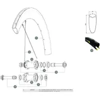 Mavic Cosmic Pro Carbon Sl C Disc Vänstra Ekrar 12 Enheter