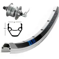 Exal Zx19 Qr Dynamo Shimano Dh3n72 26´´ Framhjul