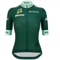 Santini Tour De France Avec Zwift Green 2025 Korta ärmar Cykeltröja