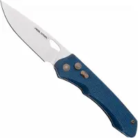 Real Steel Griffin Pro 7131DM Stonewashed 14C28N, Denim Micarta, pocket knife, Carson Huang design