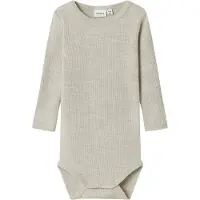 Name it Body l/ä - Ull - Rib - Noos - NbnWax - Pärlemorsliknande - - 50 - Body L/Ä